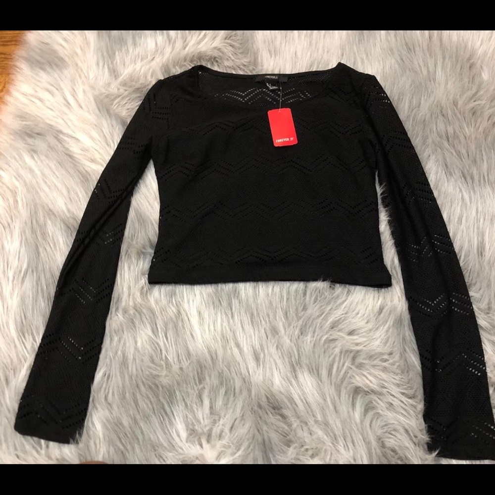 Black forever 21 small crop top